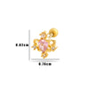Wholesale Metal Flower Pattern Electroplated Titanium Steel Thin Rod Double Head Screw Women's Niche Cartilage Earrings