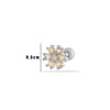 Wholesale Metal Flower Pattern Electroplated Titanium Steel Thin Rod Double Head Screw Women's Niche Cartilage Earrings