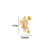 Wholesale Metal Flower Pattern Electroplated Titanium Steel Thin Rod Double Head Screw Women's Niche Cartilage Earrings