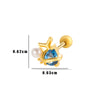 Wholesale Metal Flower Pattern Electroplated Titanium Steel Thin Rod Double Head Screw Women's Niche Cartilage Earrings