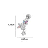 Wholesale Metal Flower Star Inlaid Zircon Earrings With Electroplating For Women