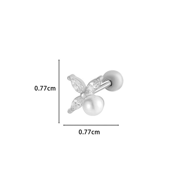 Wholesale Metal Flower Star Inlaid Zircon Earrings With Electroplating For Women