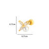 Wholesale Metal Flower Star Inlaid Zircon Earrings With Electroplating For Women