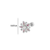 Wholesale Metal Flower Star Inlaid Zircon Earrings With Electroplating For Women