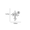 Wholesale Metal Flower Star Inlaid Zircon Earrings With Electroplating For Women