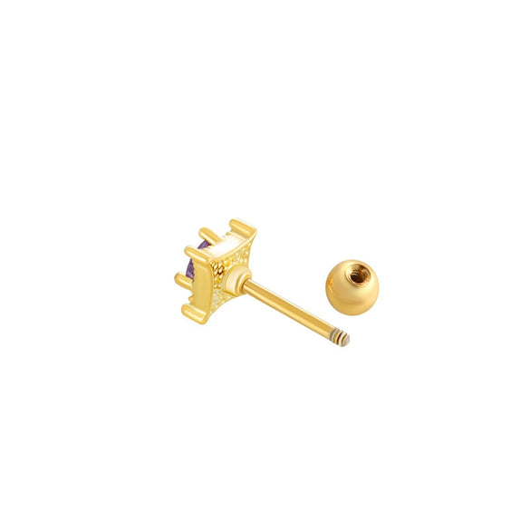 Wholesale Metal Flower Star Inlaid Zircon Earrings With Electroplating For Women
