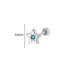 Wholesale Metal Flower Star Inlaid Zircon Earrings With Electroplating For Women