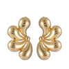 Wholesale Metal Flower Water Drop Earrings Gold Plated For Women