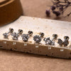 Wholesale Metal Flowers Electroplating Fashion Women's Puncture Earrings