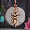 Wholesale Metal Fox Head Rhinestone Keychain For Women's Bags
