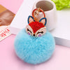 Wholesale Metal Fox Head Rhinestone Keychain For Women's Bags