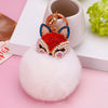 Wholesale Metal Fox Head Rhinestone Keychain For Women's Bags