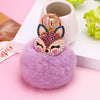 Wholesale Metal Fox Head Rhinestone Keychain For Women's Bags