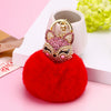 Wholesale Metal Fox Head Rhinestone Keychain For Women's Bags