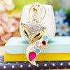 Wholesale Metal Fox Key Chain And Bag Pendant With Rhinestones Creative Design For Women