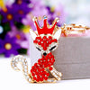 Wholesale Metal Fox Key Chain And Bag Pendant With Rhinestones Creative Design For Women