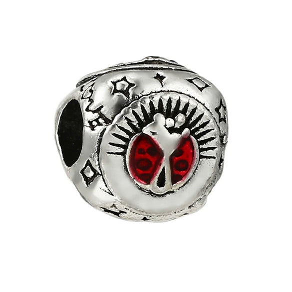 Wholesale Metal Fruit Pendant Beads With Totem Pattern For Diy Jewelry Accessories Electroplated