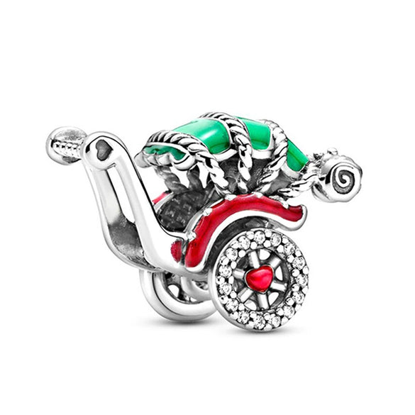 Wholesale Metal Fruit Pendant Beads With Totem Pattern For Diy Jewelry Accessories Electroplated
