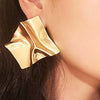 Wholesale Metal Geometric Asymmetrical Exaggerated Stylish Women's Earrings With Electroplating