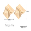 Wholesale Metal Geometric Asymmetrical Exaggerated Stylish Women's Earrings With Electroplating