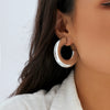 Wholesale Metal Geometric Cshaped Stud Earrings For Women Retro Hip Hop Style With Electroplating