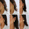 Wholesale Metal Geometric Cshaped Stud Earrings For Women Retro Hip Hop Style With Electroplating