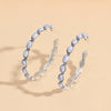 Wholesale Metal Geometric Cshaped Turquoise Earrings With Electroplating