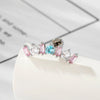 Wholesale Metal Geometric Curved Piercing Earrings Set With Zirconia