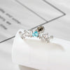 Wholesale Metal Geometric Curved Piercing Earrings Set With Zirconia