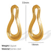 Wholesale Metal Geometric Earrings 316L Stainless Steel Electroplating Musical Note Design For Women