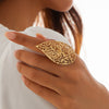 Wholesale Metal Geometric Electroplated Open Ring For Women