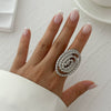 Wholesale Metal Geometric Electroplated Open Ring For Women