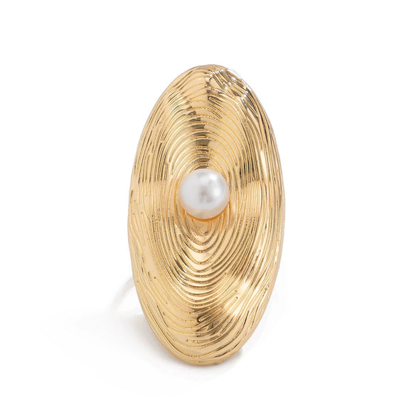 Wholesale Metal Geometric Electroplated Open Ring For Women
