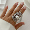 Wholesale Metal Geometric Electroplated Open Ring For Women
