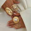 Wholesale Metal Geometric Electroplated Open Ring For Women