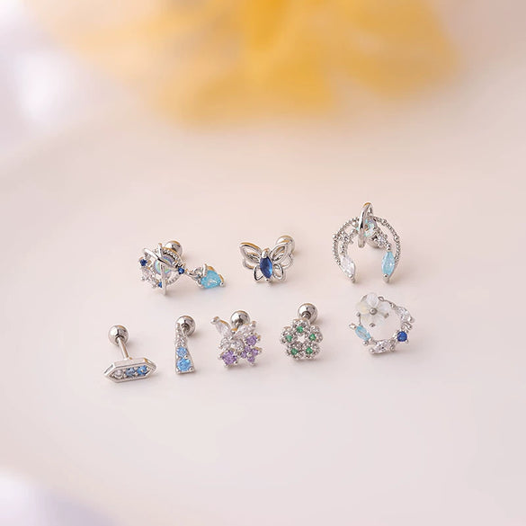Wholesale Metal Geometric Electroplating Cartilage Ear Nail For Women