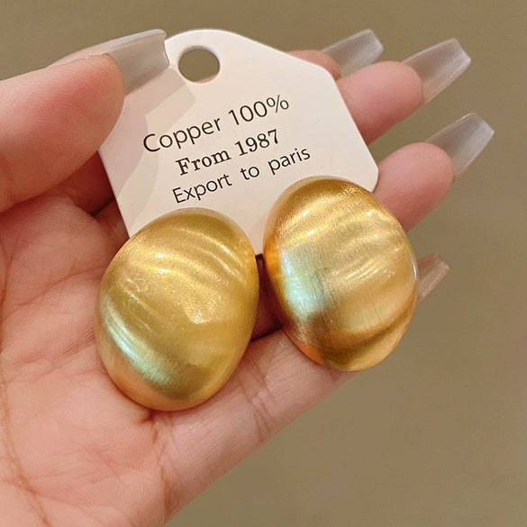 Wholesale Metal Geometric Exaggerated Retro Electroplated Earrings For Women