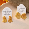 Wholesale Metal Geometric Fireworks Tassel Earrings For Women Copper Electroplated