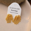 Wholesale Metal Geometric Fireworks Tassel Earrings For Women Copper Electroplated