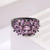 Wholesale Metal Geometric Floral Ring For Women Copper Material With Zirconia Design