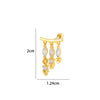 Wholesale Metal Geometric Flower Pendant Earrings With Electroplating For Women