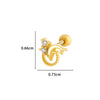 Wholesale Metal Geometric Flower Pendant Earrings With Electroplating For Women