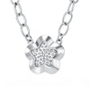 Wholesale Metal Geometric Flower Retro Necklace Pendant With Cross Chain For Women Electroplated