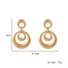 Wholesale Metal Geometric Hollow Circle Earrings For Women With Electroplating