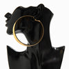 Wholesale Metal Geometric Hollow Electroplated Women's Fashion Big Circle Earrings