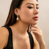 Wholesale Metal Geometric Iron Earrings With Electroplating Oval And Water Drop Shapes Sweet Cool Style For Women