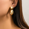Wholesale Metal Geometric Iron Earrings With Electroplating Oval And Water Drop Shapes Sweet Cool Style For Women