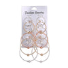 Wholesale Metal Geometric Large Hoop Earrings Set Electroplated