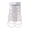 Wholesale Metal Geometric Large Hoop Earrings Set Electroplated