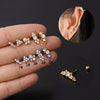 Wholesale Metal Geometric Natural Style Electroplated Stainless Steel Puncture Earrings